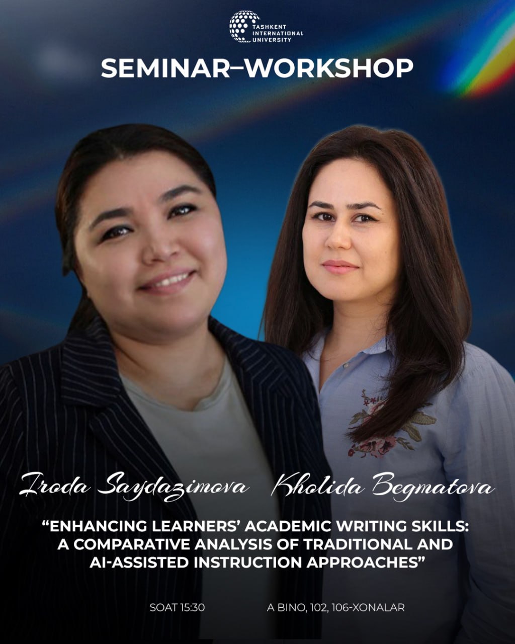 TIUda akademik yozuv bo‘yicha seminar–workshop o‘tkaziladi