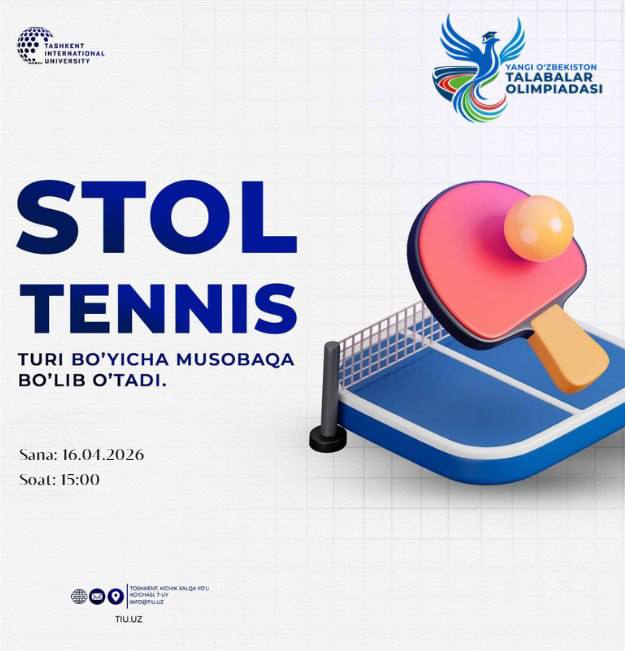 “Yangi O‘zbekiston talabalar olimpiadasi” doirasida stol tennisi musobaqasi